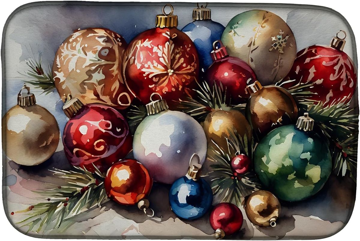 Picture of Carolines Treasures DAC3921DDM 21 x 14 in.  Christmas Ornaments Dish Drying Mat