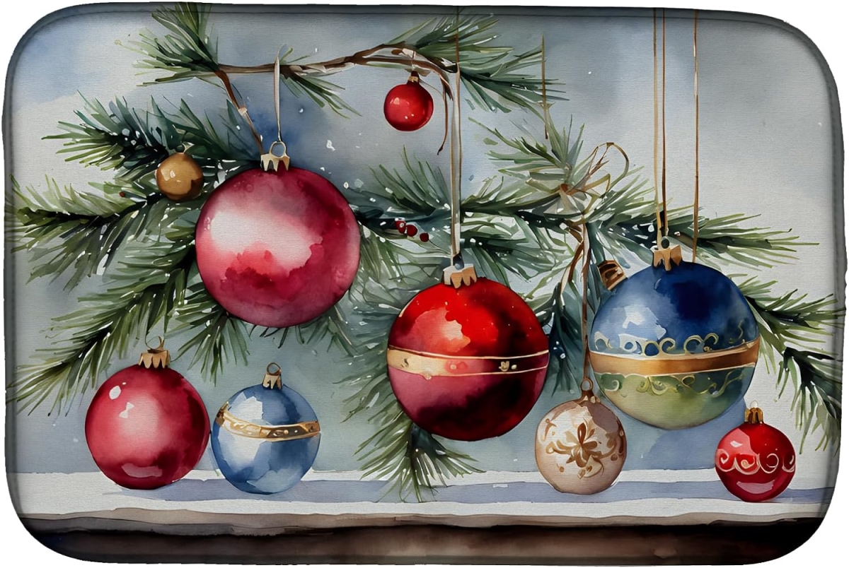 Picture of Carolines Treasures DAC3923DDM 21 x 14 in.  Christmas Ornaments Dish Drying Mat