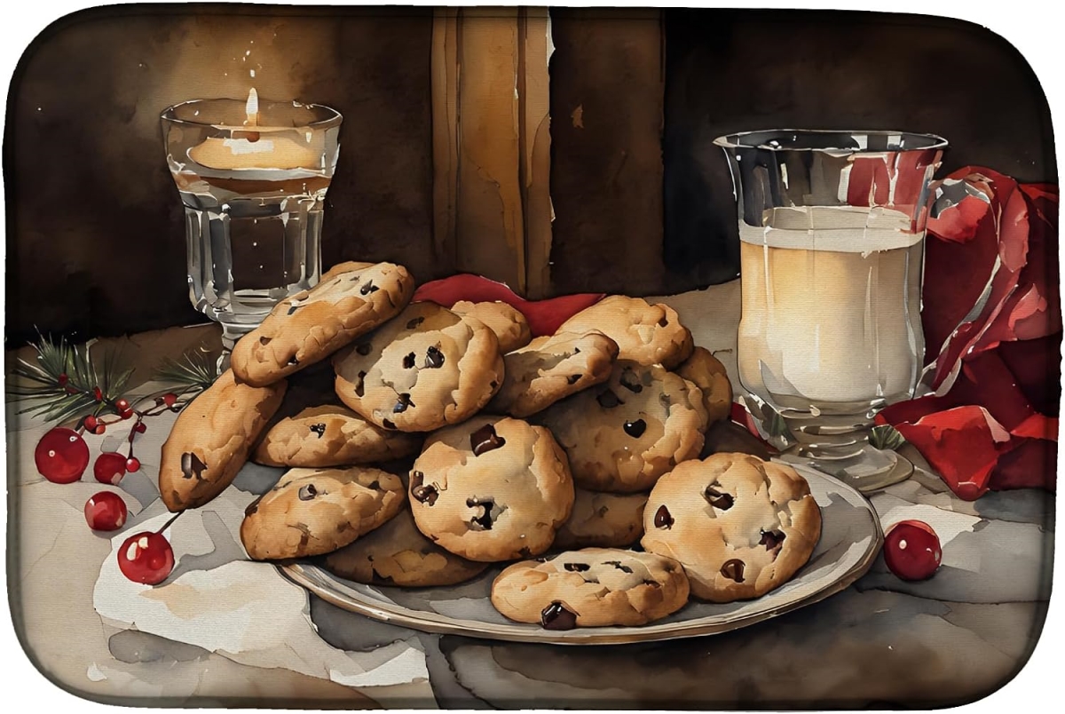 Picture of Carolines Treasures DAC3929DDM 21 x 14 in. Unisex Christmas Cookies for Santa Dish Drying Mat