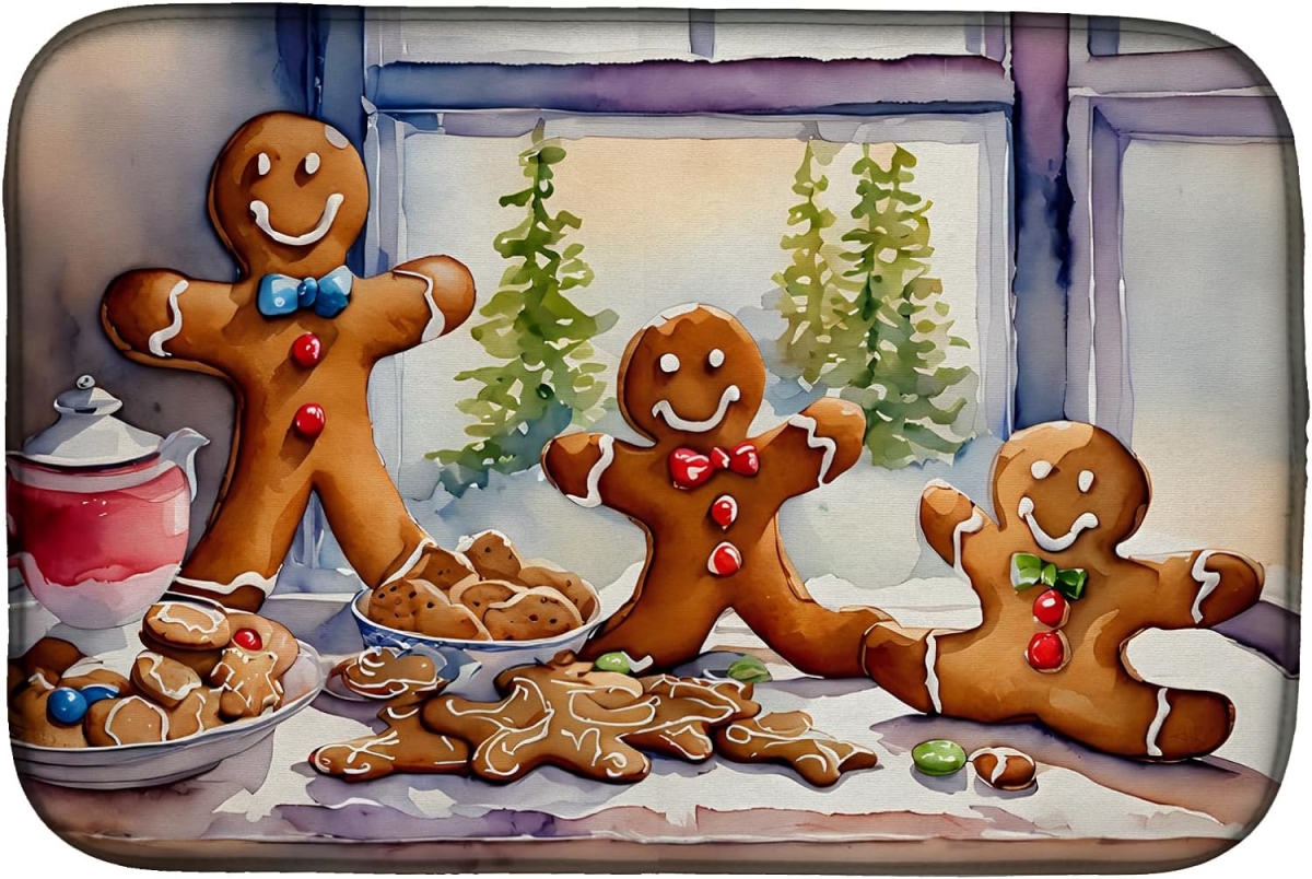 DAC3936DDM 21 x 14 in.  Christmas Gingerbread Dish Drying Mat