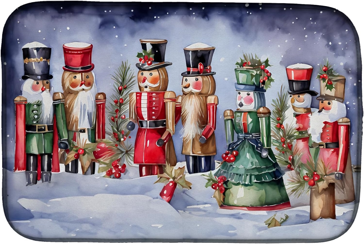 21 x 14 in. Unisex Christmas Nutcrackers Dish Drying Mat