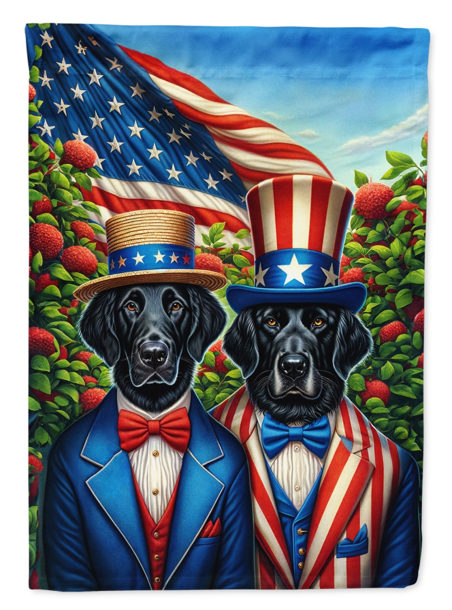 DAC4237GF 15.5 x 11.25 in. Unisex All American Flat-Coated Retriever Polyester Fabric Garden Flag