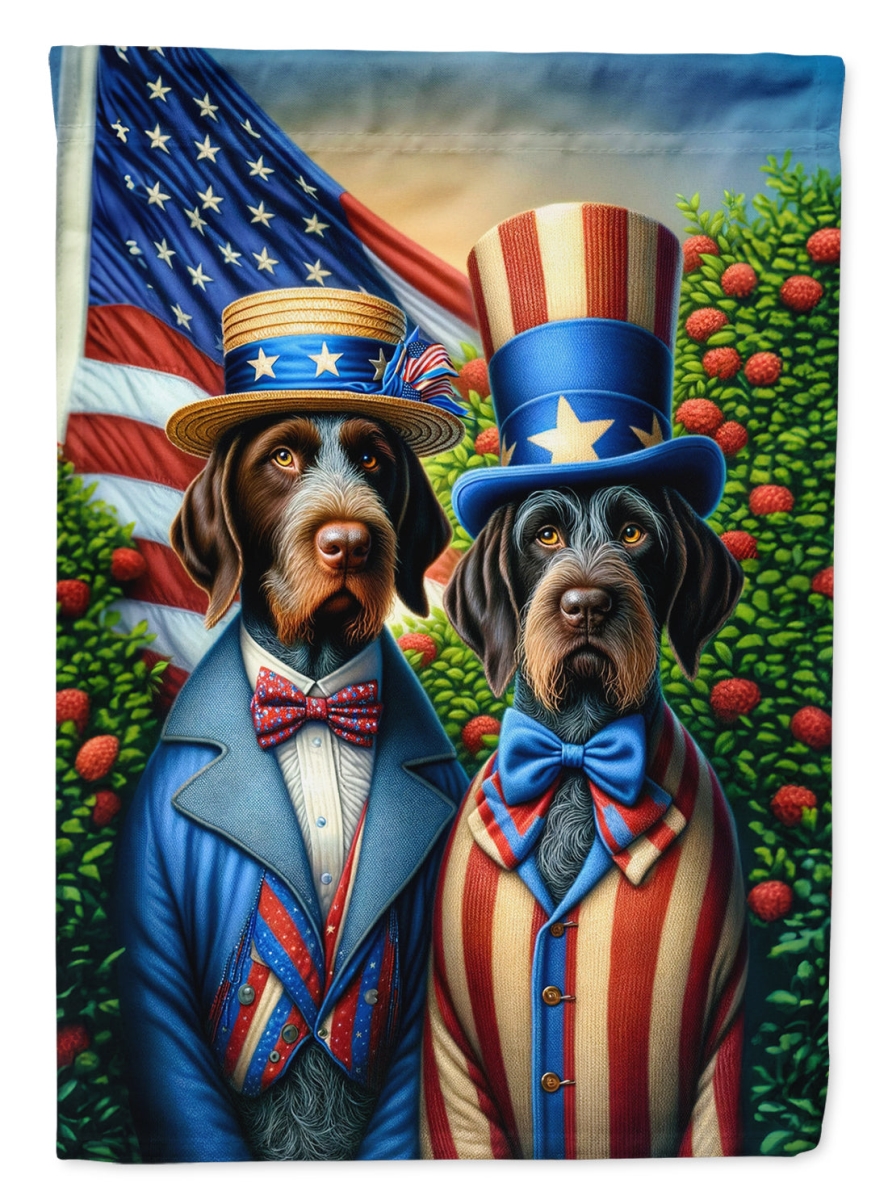 15.5 x 11.25 in. Unisex All American German Wirehaired Pointer Polyester Fabric Garden Flag