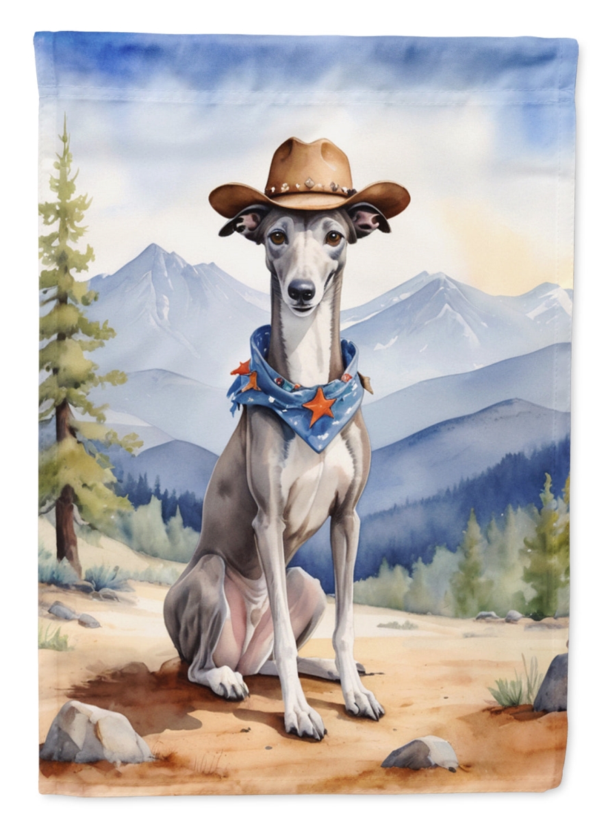 DAC5916CHF 40 x 28 in. Greyhound Cowboy Welcome House Flag