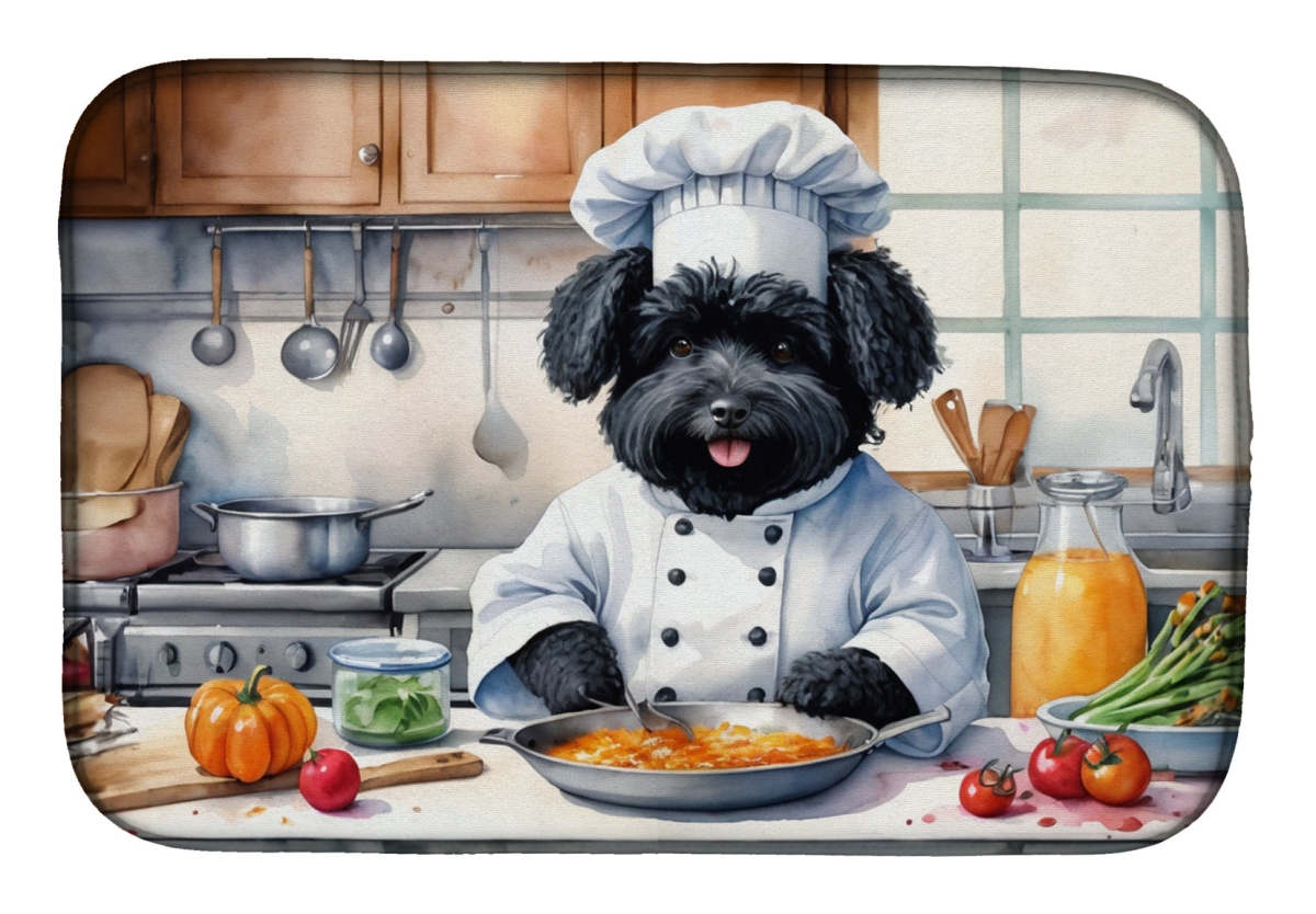 Picture of Carolines Treasures DAC6312DDM 21 x 14 in. Puli The Chef Dish Drying Mat