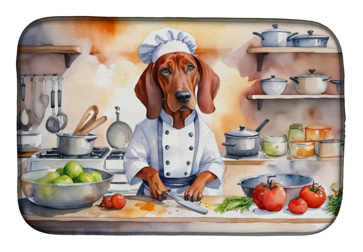 Picture of Carolines Treasures DAC6314DDM 21 x 14 in. Redbone Coonhound The Chef Dish Drying Mat