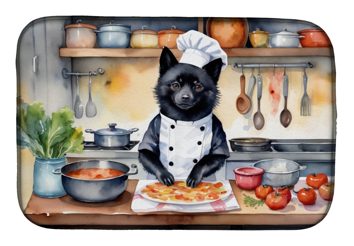 Picture of Carolines Treasures DAC6320DDM 21 x 14 in. Schipperke The Chef Dish Drying Mat
