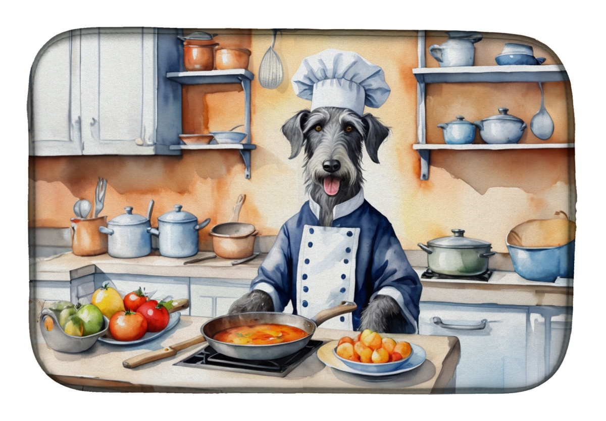 Picture of Carolines Treasures DAC6322DDM 21 x 14 in. Scottish Deerhound The Chef Dish Drying Mat