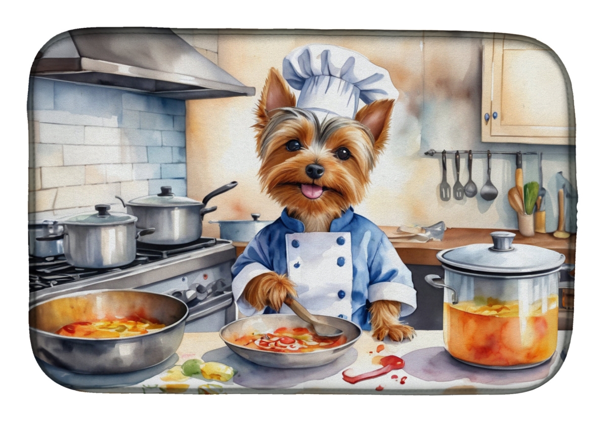 Picture of Carolines Treasures DAC6329DDM 21 x 14 in. Silky Terrier The Chef Dish Drying Mat