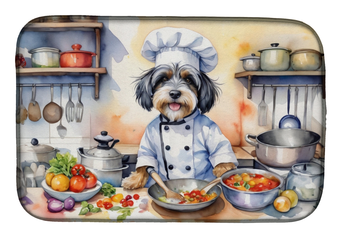 Picture of Carolines Treasures DAC6334DDM 21 x 14 in. Tibetan Terrier The Chef Dish Drying Mat
