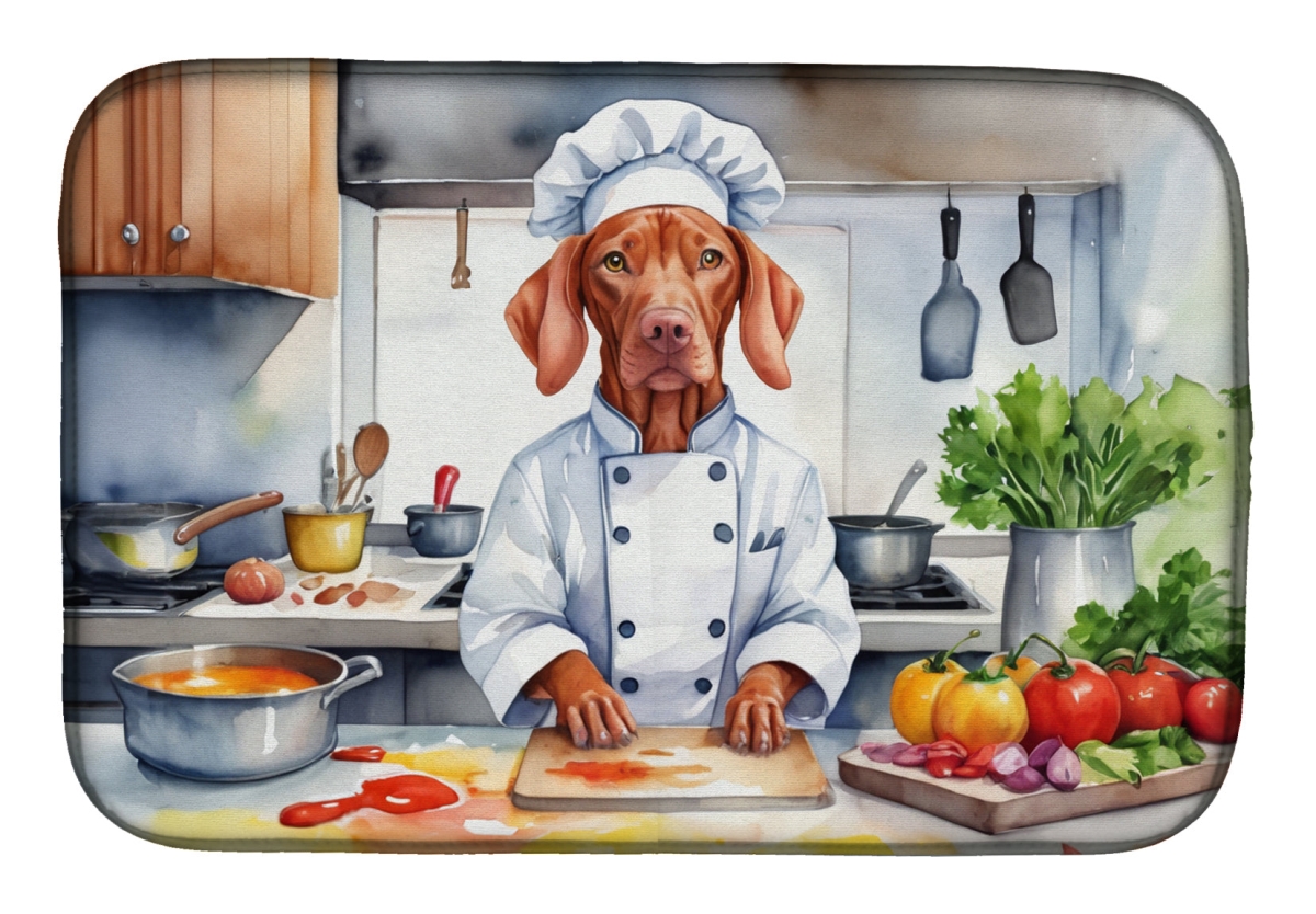 Picture of Carolines Treasures DAC6335DDM 21 x 14 in. Vizsla The Chef Dish Drying Mat