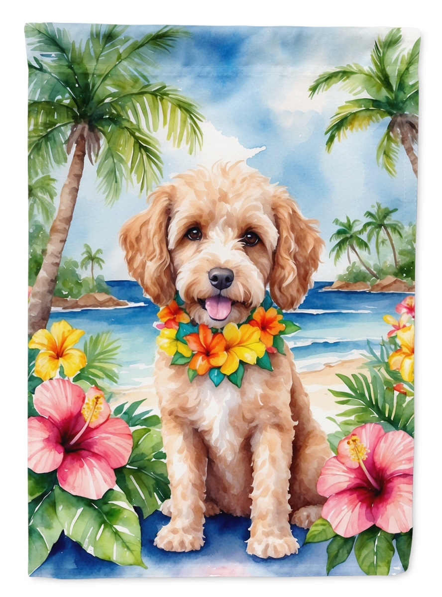 DAC6409CHF 40 x 28 in. Cockapoo Luau House Flag