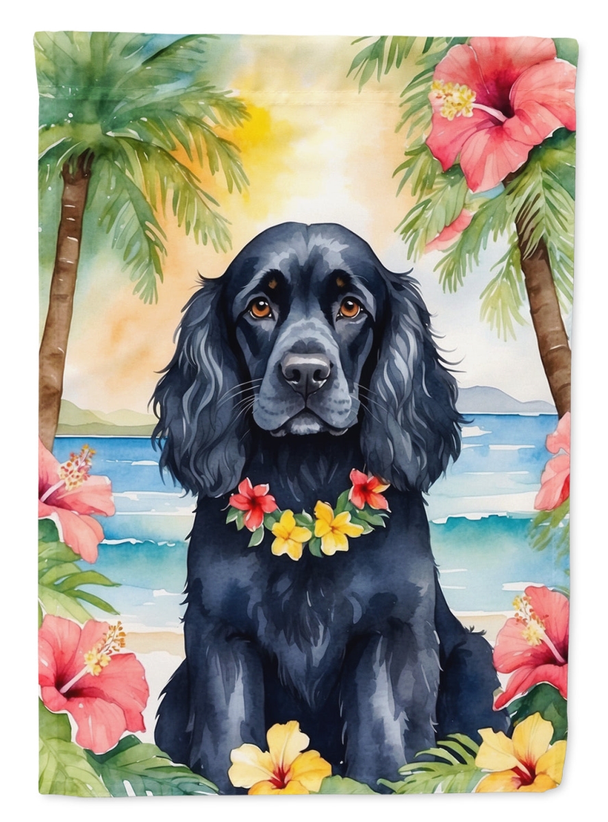 DAC6411CHF 40 x 28 in. Cocker Spaniel Luau House Flag