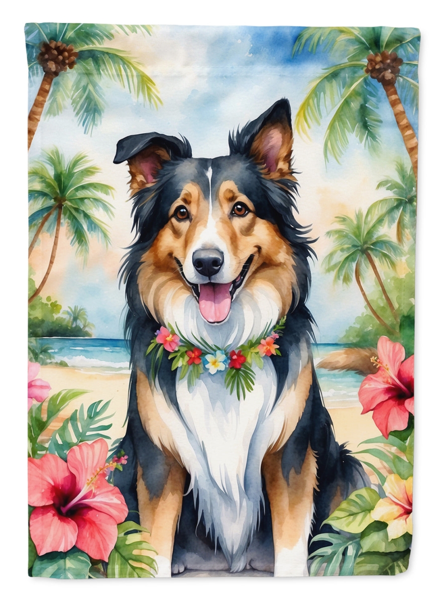 DAC6413CHF 40 x 28 in. Collie Luau House Flag