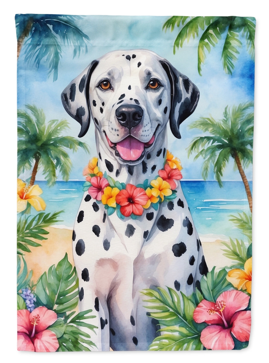 DAC6420CHF 40 x 28 in. Dalmatian Luau House Flag