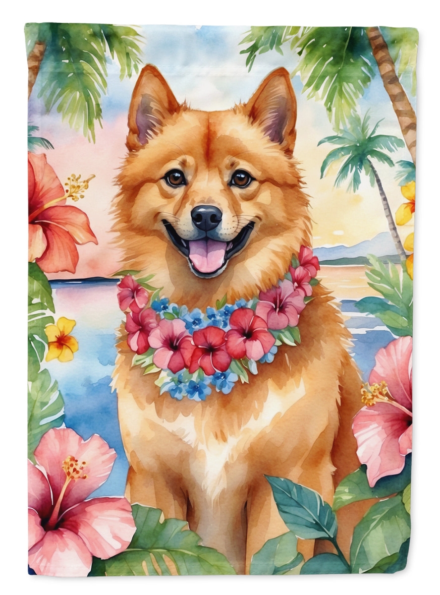 DAC6431CHF 40 x 28 in. Finnish Spitz Luau House Flag