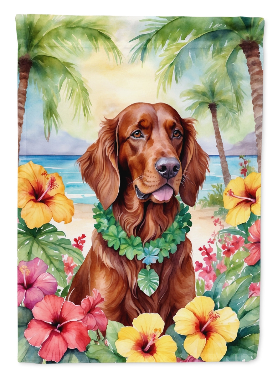 DAC6452CHF 40 x 28 in. Irish Setter Luau House Flag