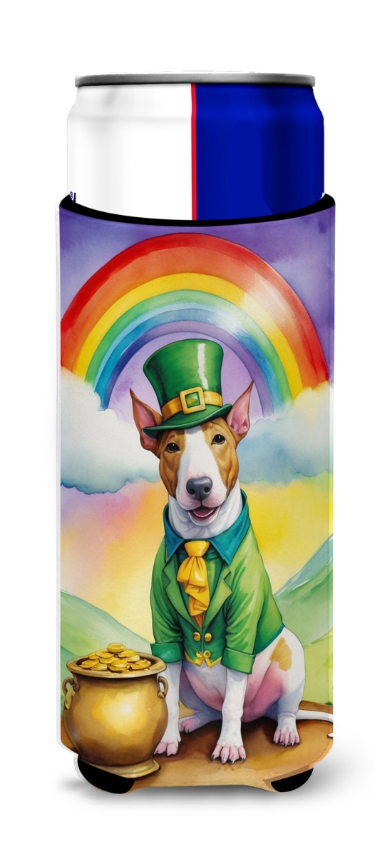 DAC5529MUK 12 oz English Bull Terrier St Patricks Day Hugger for Ultra Slim Cans
