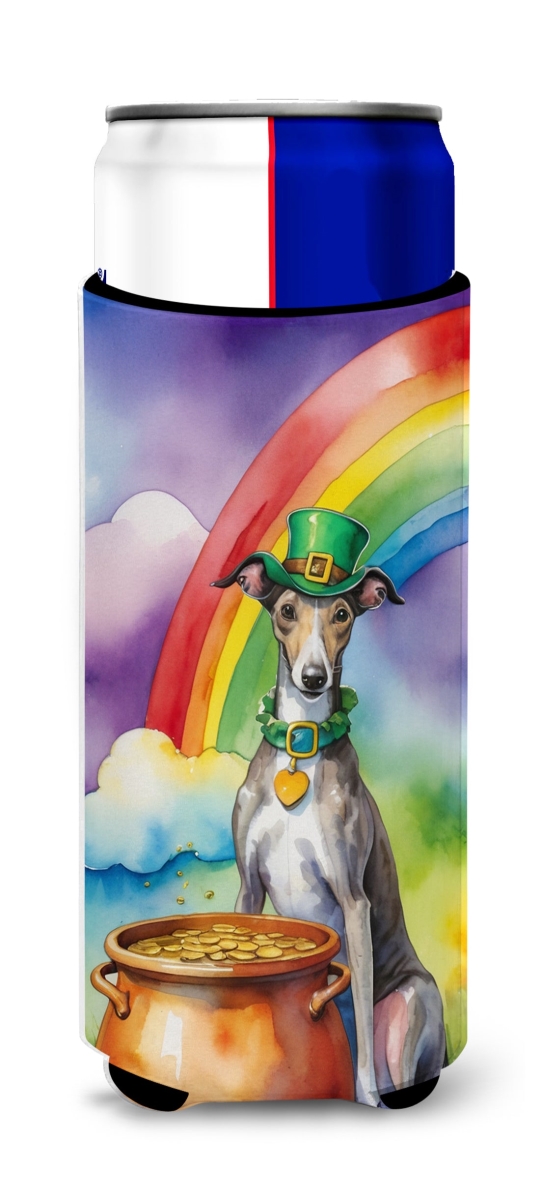 DAC5553MUK 12 oz Greyhound St Patricks Day Hugger for Ultra Slim Cans