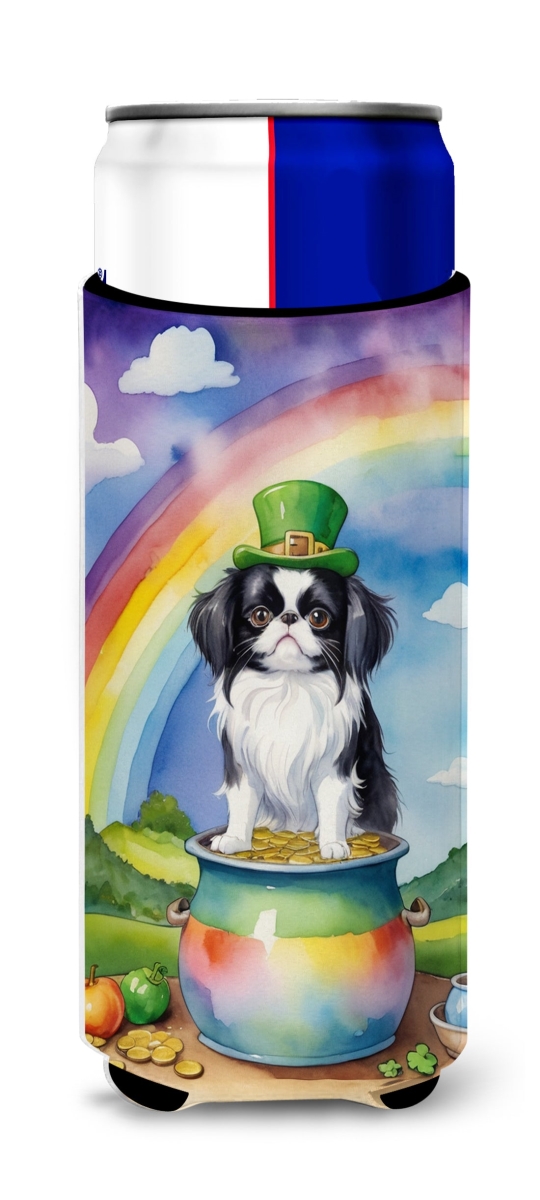 DAC5563MUK 12 oz Japanese Chin St Patricks Day Hugger for Ultra Slim Cans