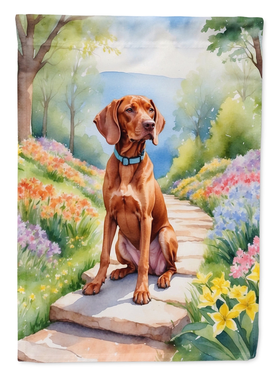 DAC6727GF 15.5 x 11.25 in. Vizsla Spring Path Garden Flag