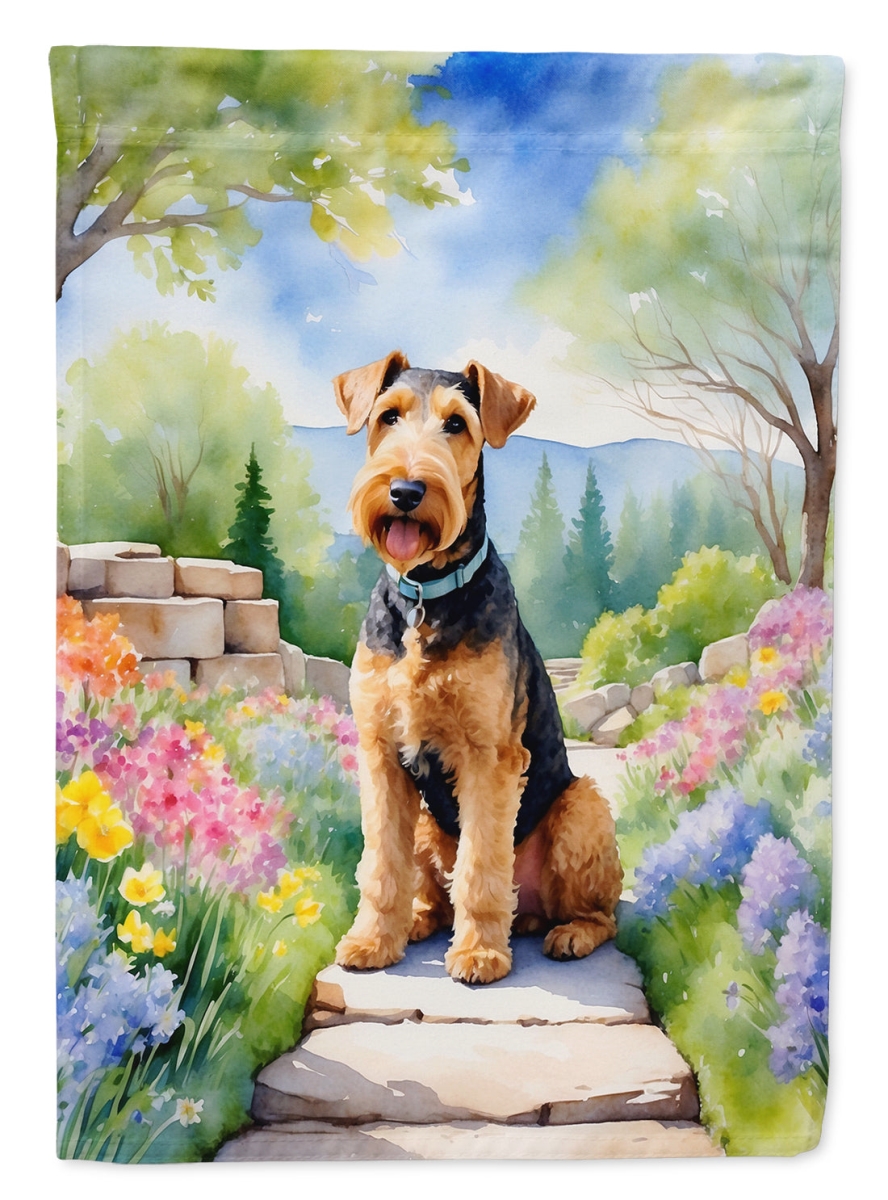DAC6543CHF 40 x 28 in. Airedale Terrier Spring Garden House Flag