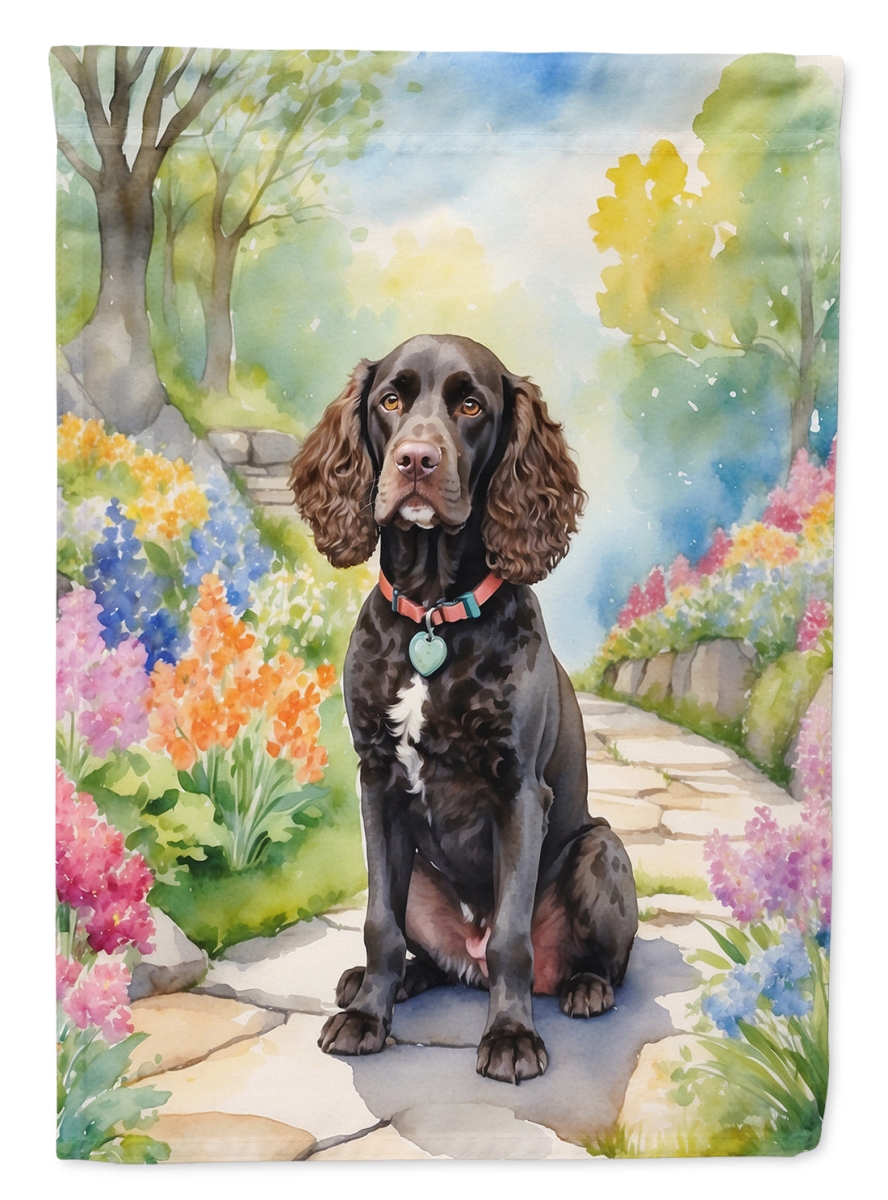 DAC6553CHF 40 x 28 in. American Water Spaniel Spring Garden House Flag