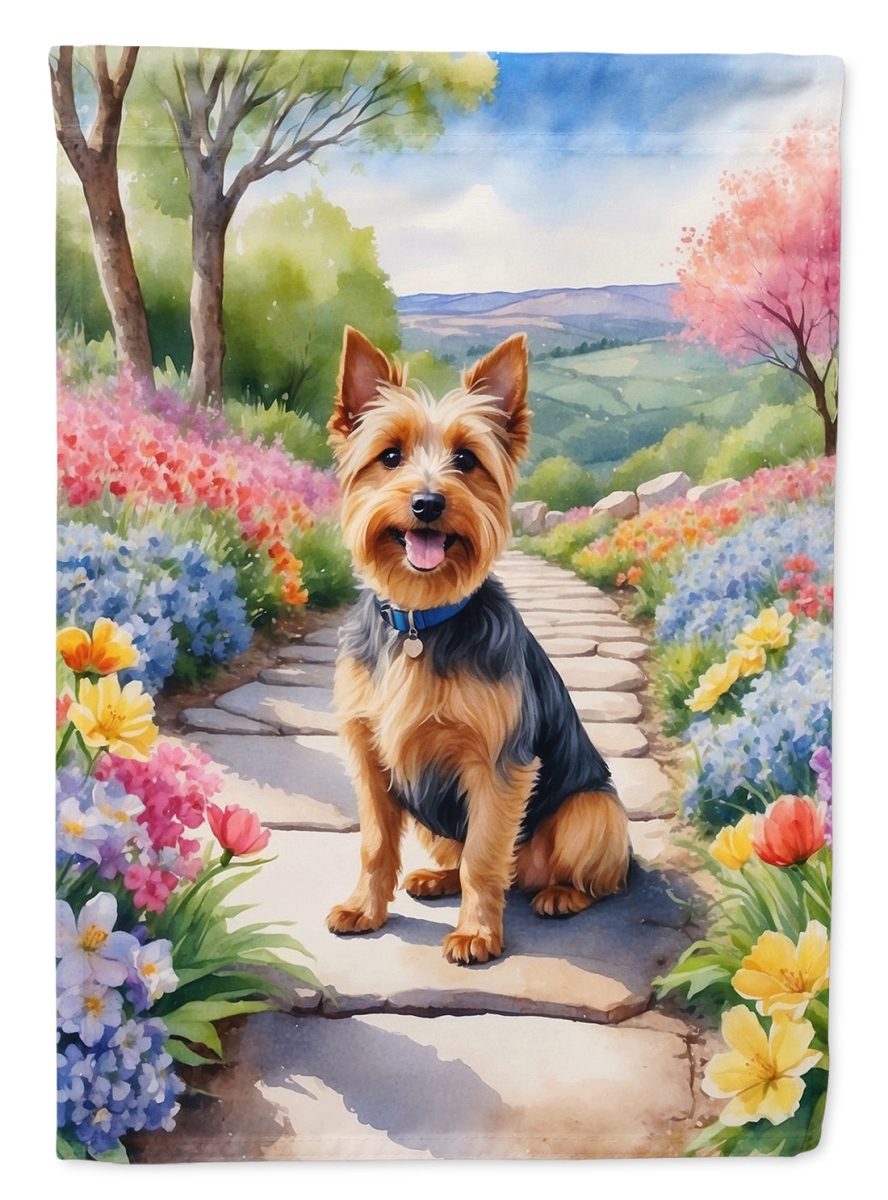 DAC6557CHF 40 x 28 in. Australian Terrier Spring Garden House Flag