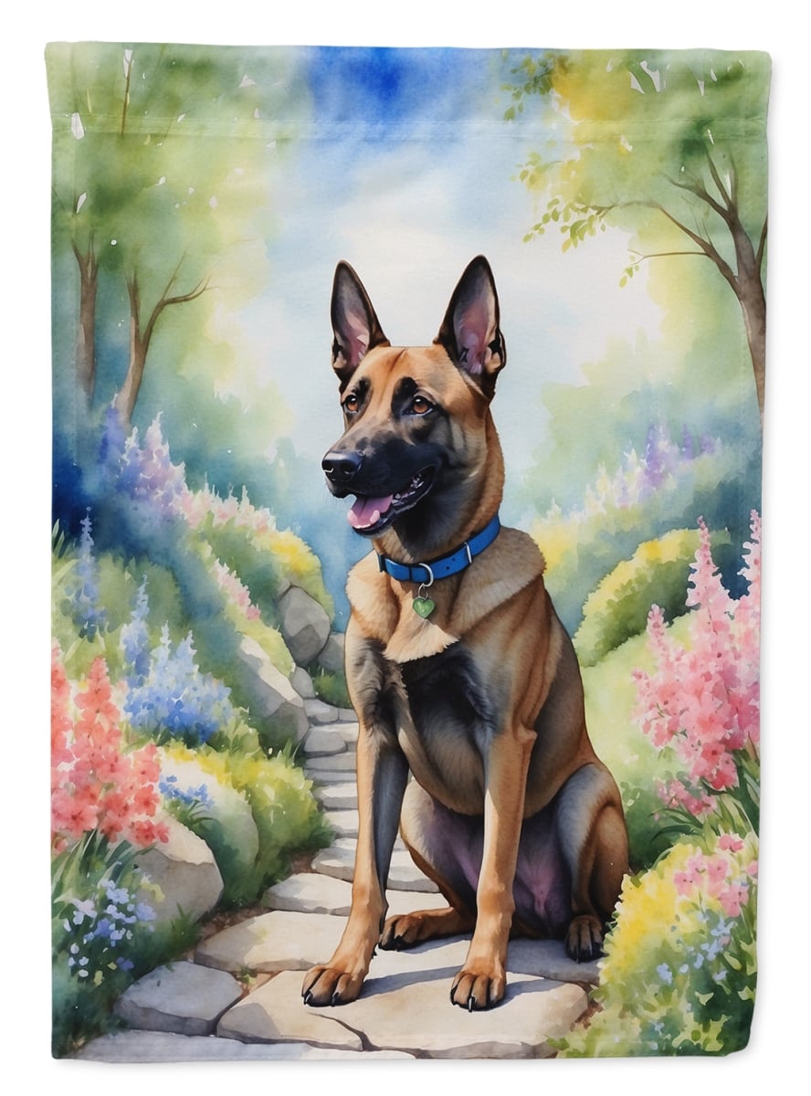 DAC6563CHF 40 x 28 in. Belgian Malinois Spring Garden House Flag