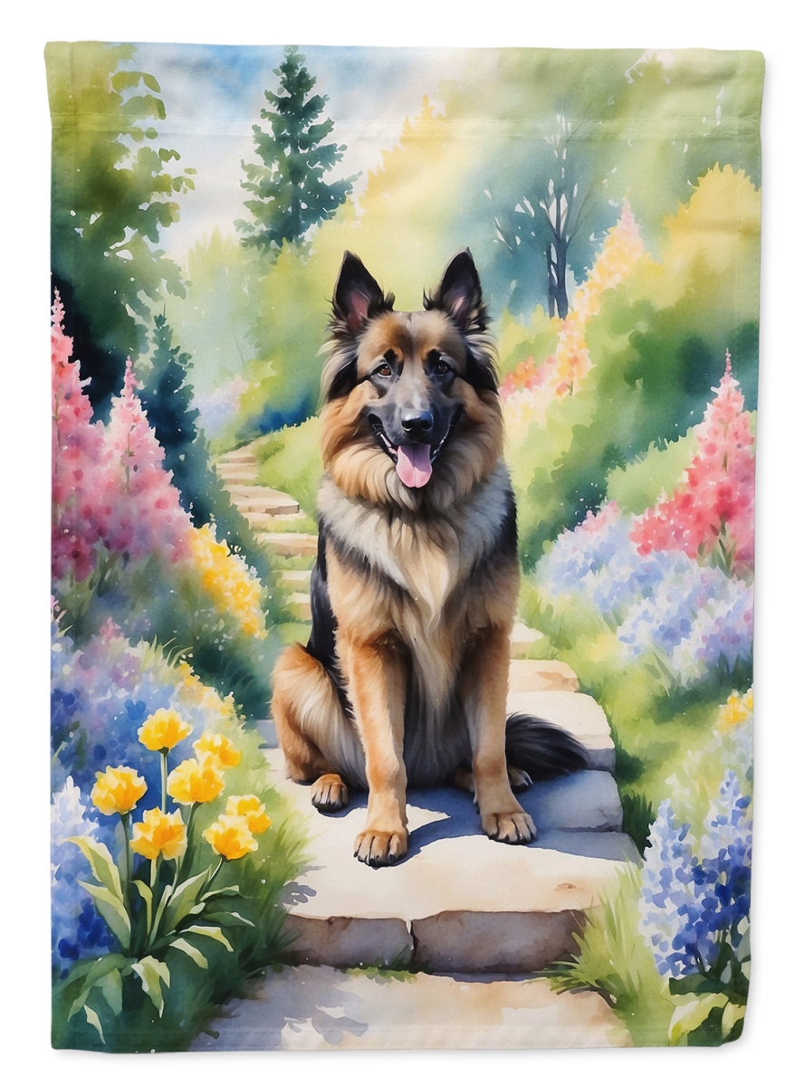 DAC6565CHF 40 x 28 in. Belgian Tervuren Spring Path House Flag
