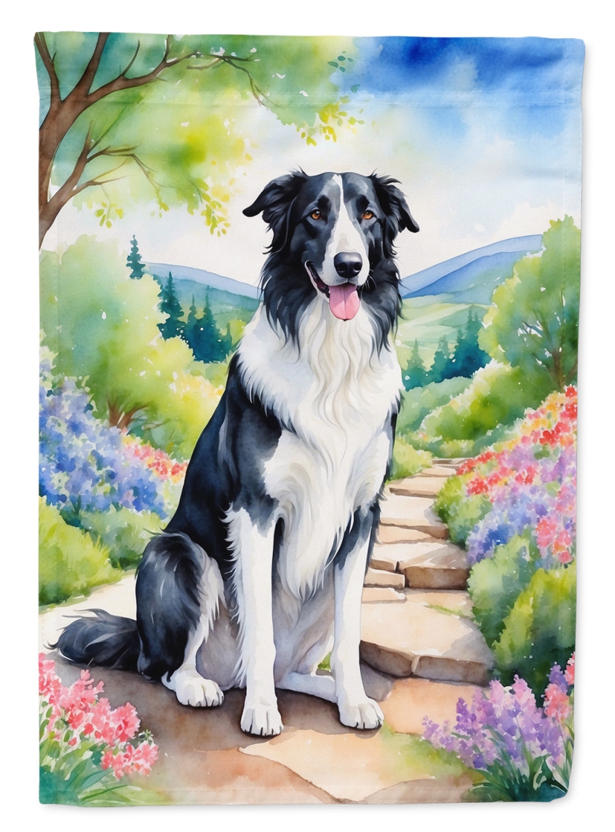 DAC6576CHF 40 x 28 in. Borzoi Spring Path House Flag