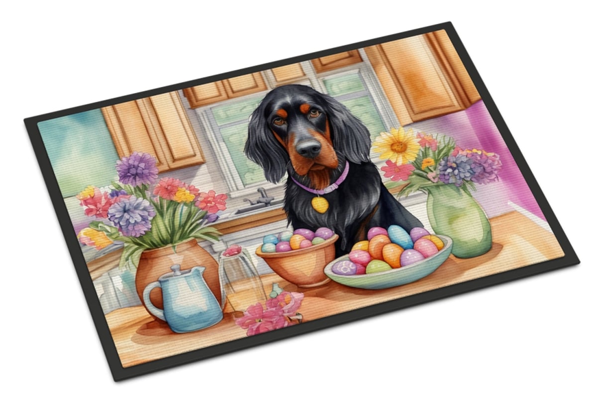 DAC6824JMAT 24 x 36 in. Decorating Easter Gordon Setter Doormat
