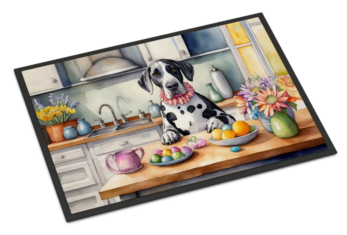 DAC6826JMAT 24 x 36 in. Decorating Easter Great Dane Doormat