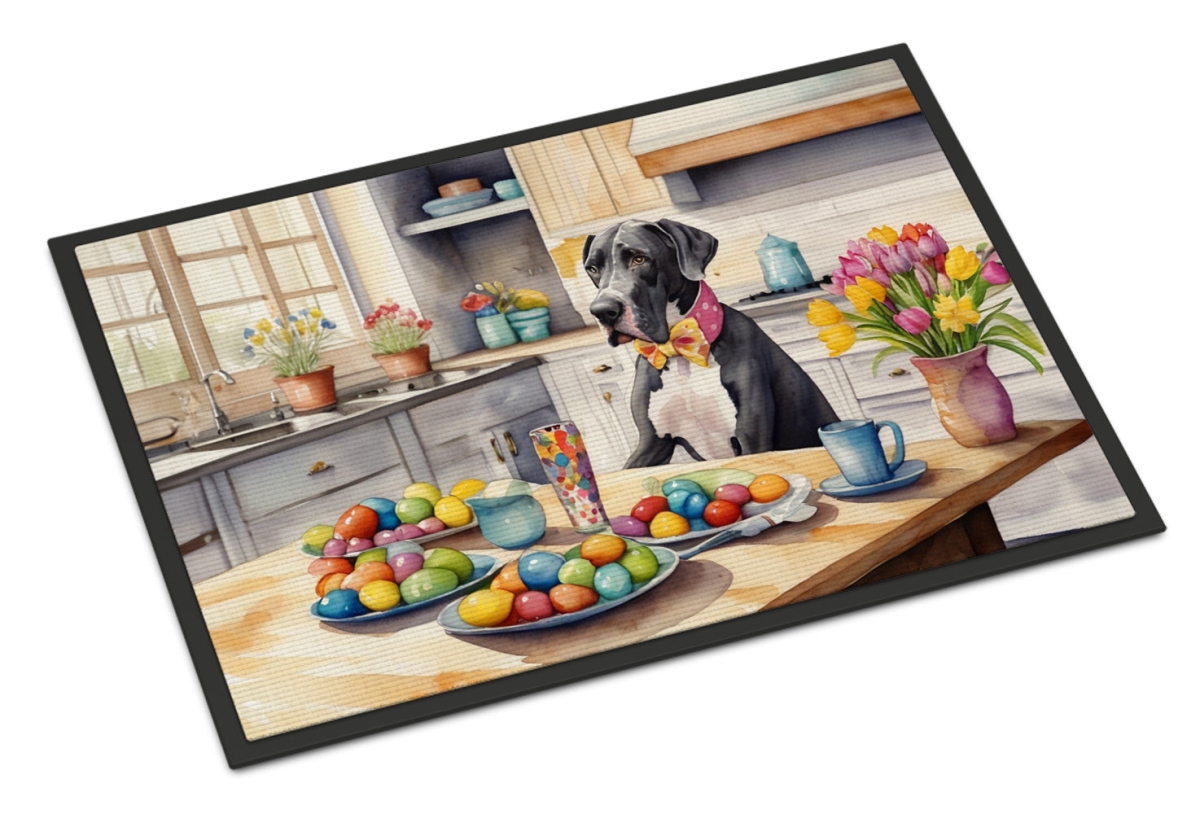 DAC6828JMAT 24 x 36 in. Decorating Easter Great Dane Doormat