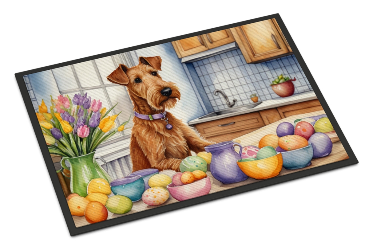 DAC6834JMAT 24 x 36 in. Decorating Easter Irish Terrier Doormat