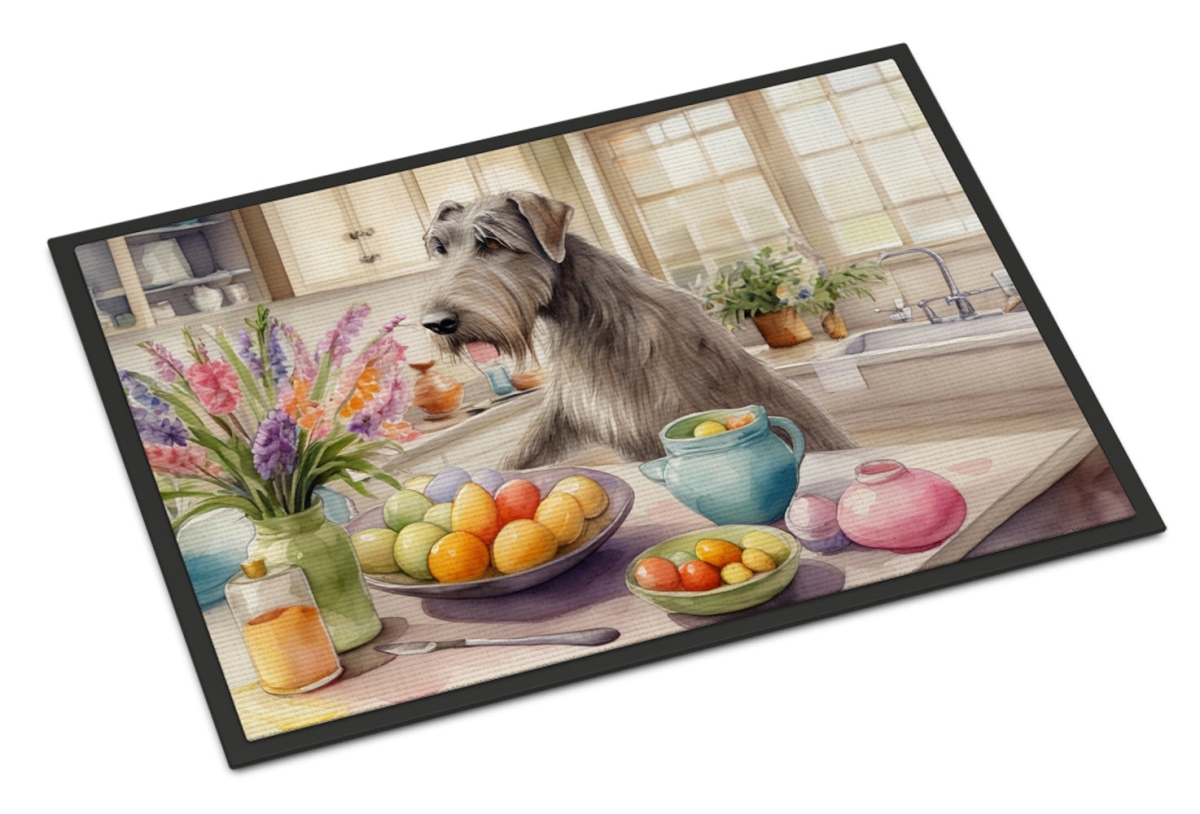 DAC6835JMAT 24 x 36 in. Decorating Easter Irish Wolfhound Doormat