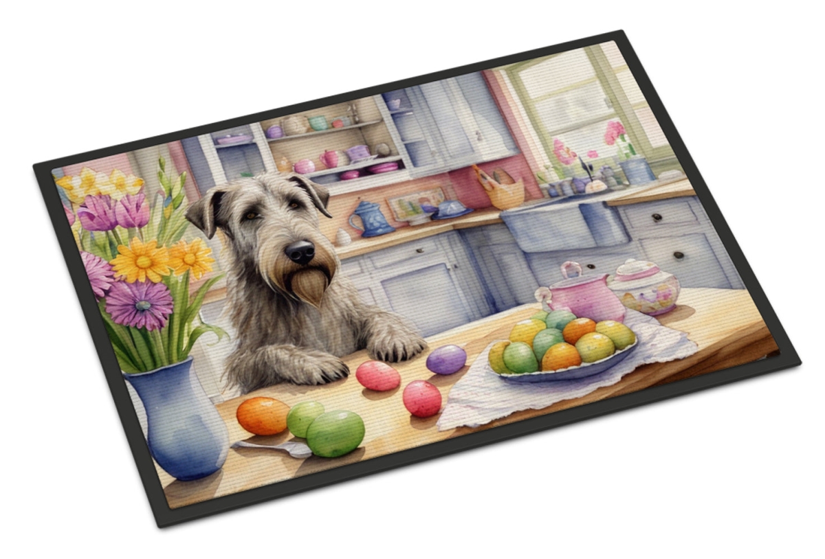 DAC6836JMAT 24 x 36 in. Decorating Easter Irish Wolfhound Doormat