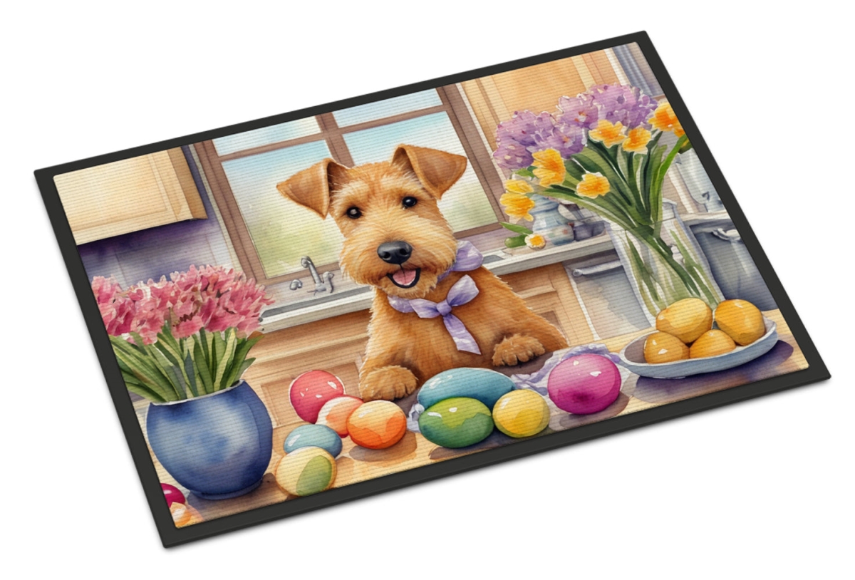 DAC6848JMAT 24 x 36 in. Decorating Easter Lakeland Terrier Doormat