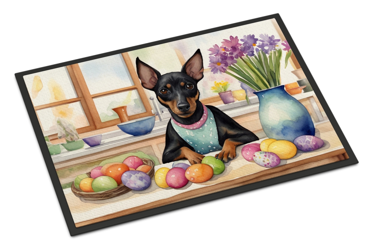 DAC6853JMAT 24 x 36 in. Decorating Easter Manchester Terrier Doormat