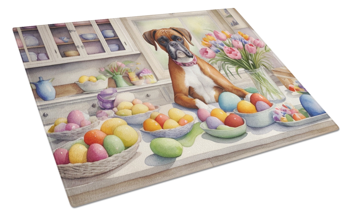 DAC6774LCB 15 x 12 in. Decorating Easter Boxer Glass Cutting Board