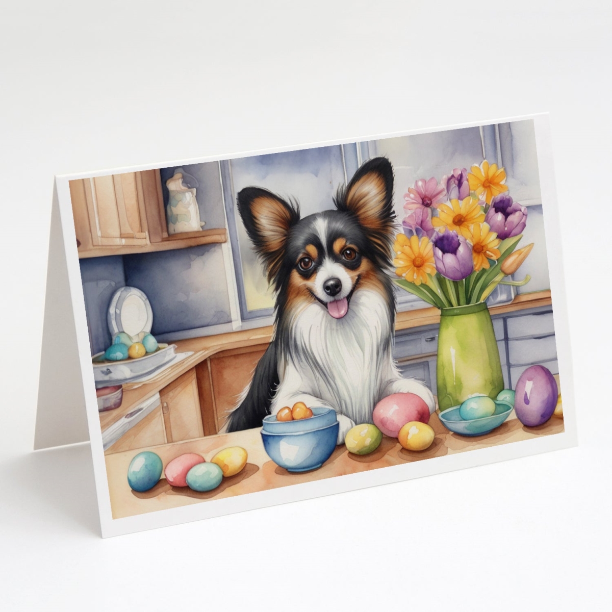 DAC6865GCA7P 5 x 7 in. Decorating Easter Papillon Greeting Cards - Pack of 8