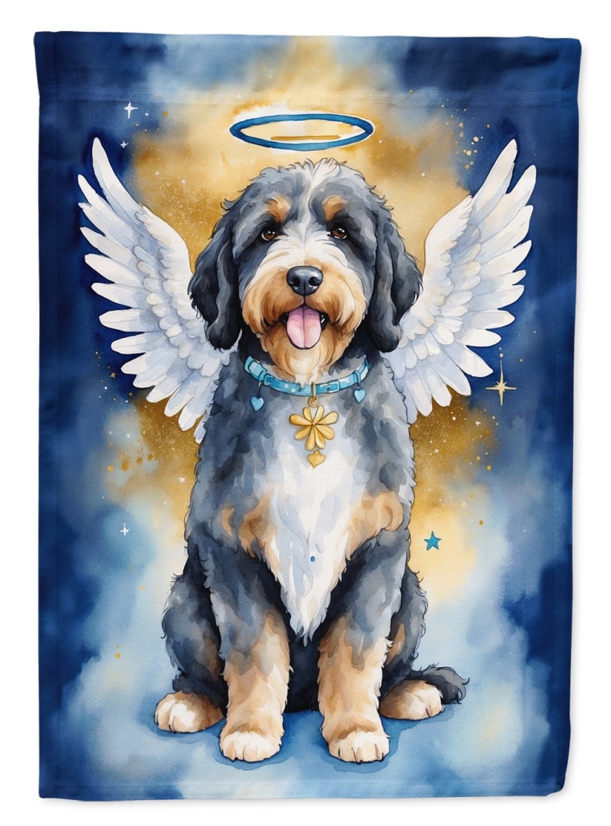 DAC6946CHF 40 x 28 in. Bernedoodle My Angel House Flag