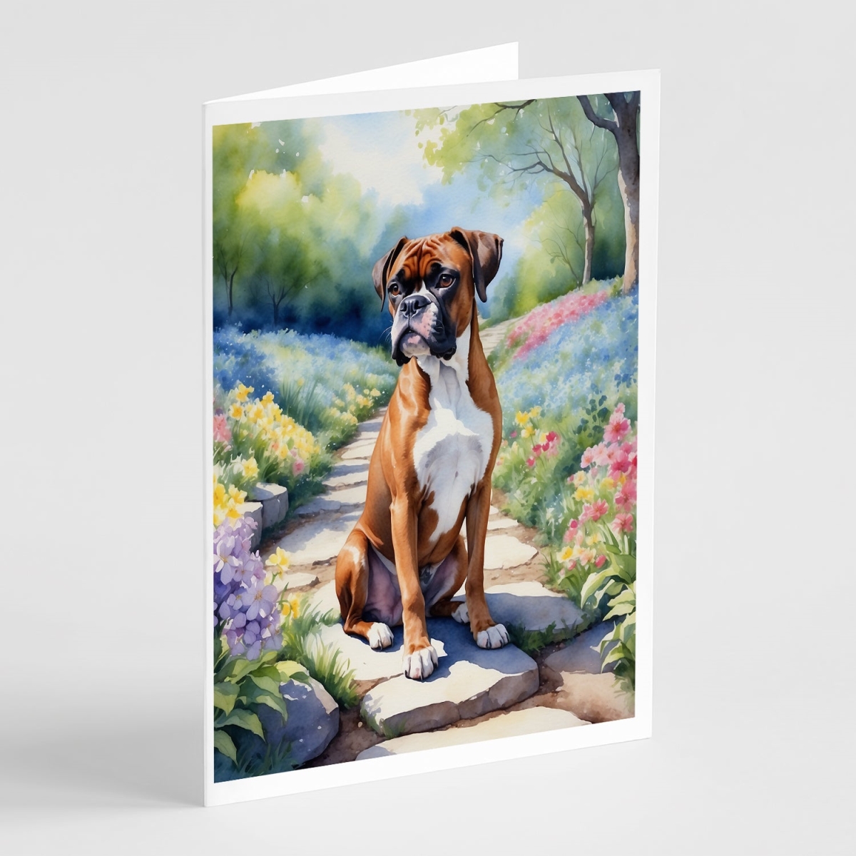 DAC6582GCA7P 5 x 7 in. Boxer Spring Path Greeting Cards - Pack of 8