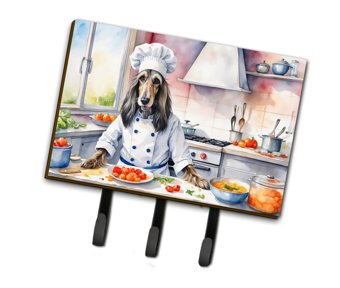 DAC6180TH68 9 x 6 in. Afghan Hound The Chef Leash or Key Holder