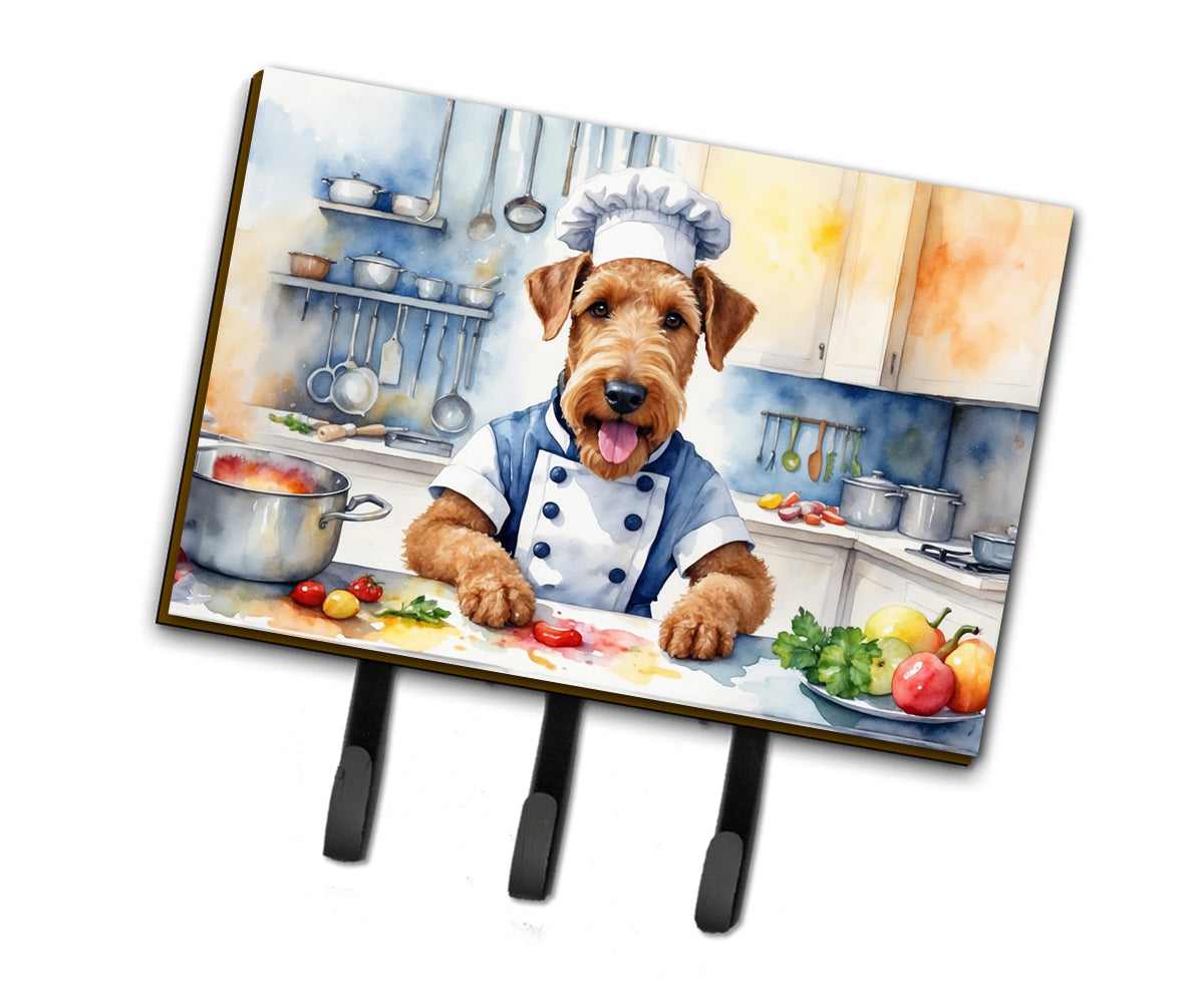 DAC6181TH68 9 x 6 in. Airedale Terrier The Chef Leash or Key Holder