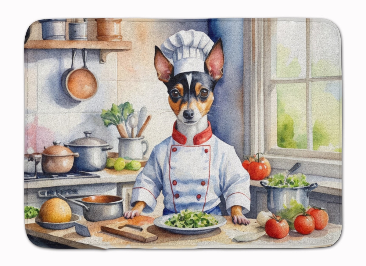 DAC6313RUG 19 x 27 in. Rat Terrier The Chef Memory Foam Kitchen Mat