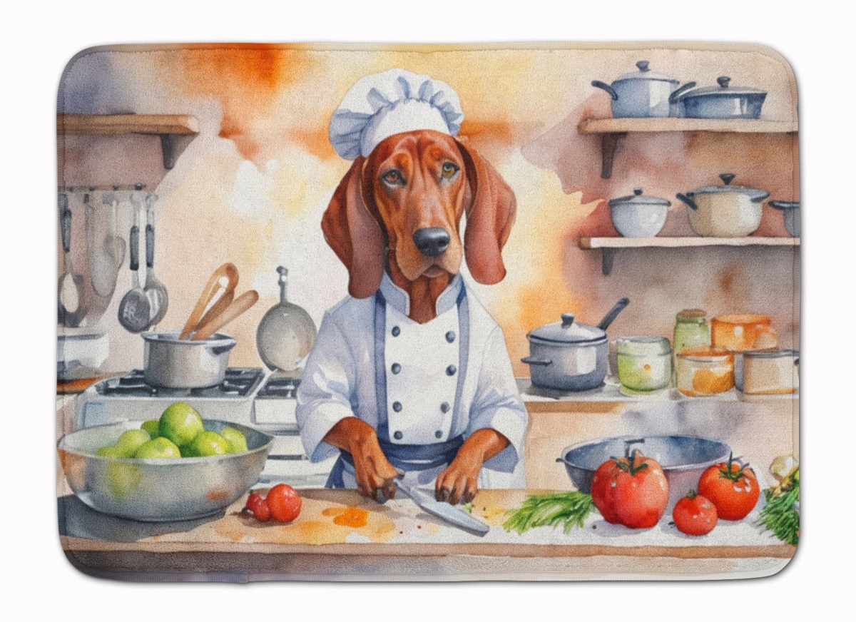 DAC6314RUG 19 x 27 in. Redbone Coonhound The Chef Memory Foam Kitchen Mat