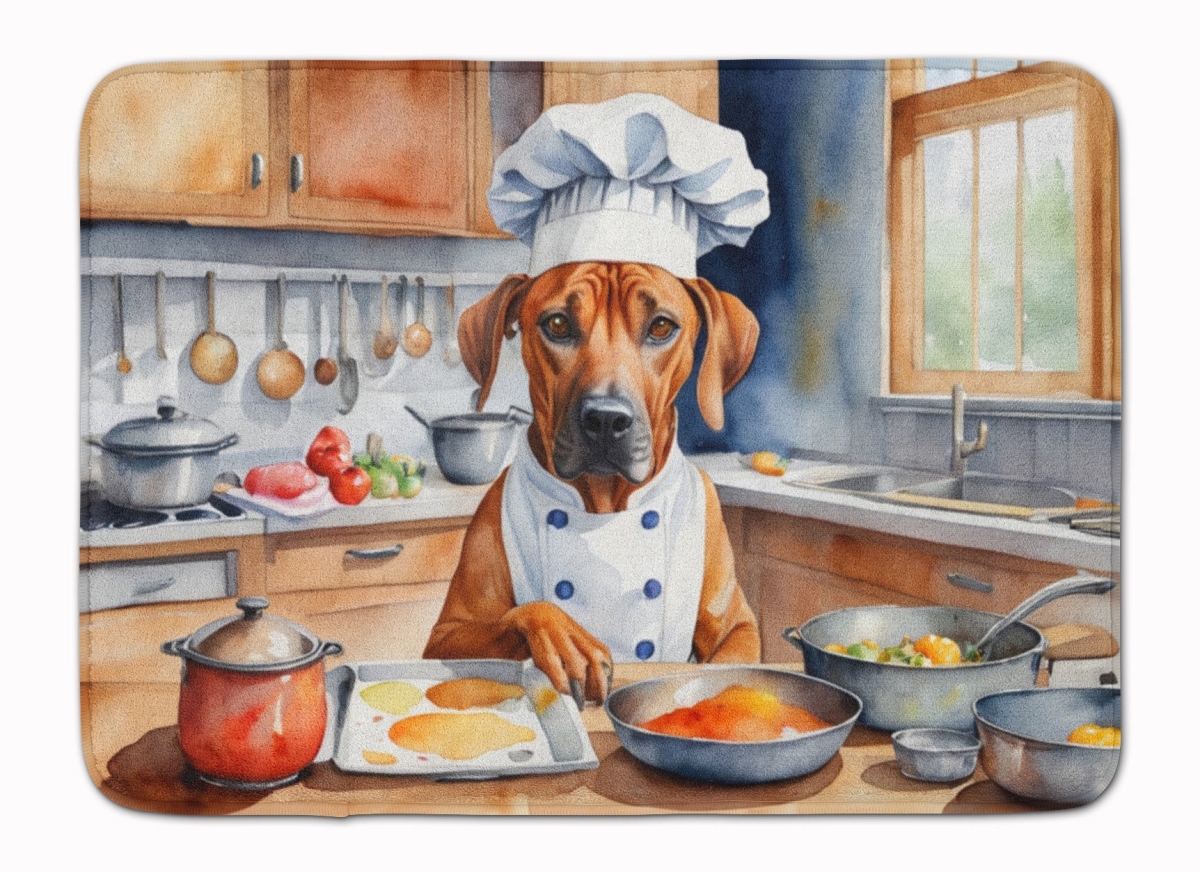 DAC6315RUG 19 x 27 in. Rhodesian Ridgeback The Chef Memory Foam Kitchen Mat