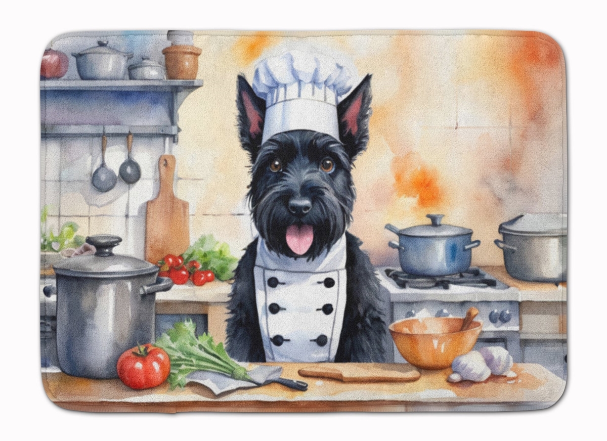 DAC6323RUG 19 x 27 in. Scottish Terrier The Chef Memory Foam Kitchen Mat