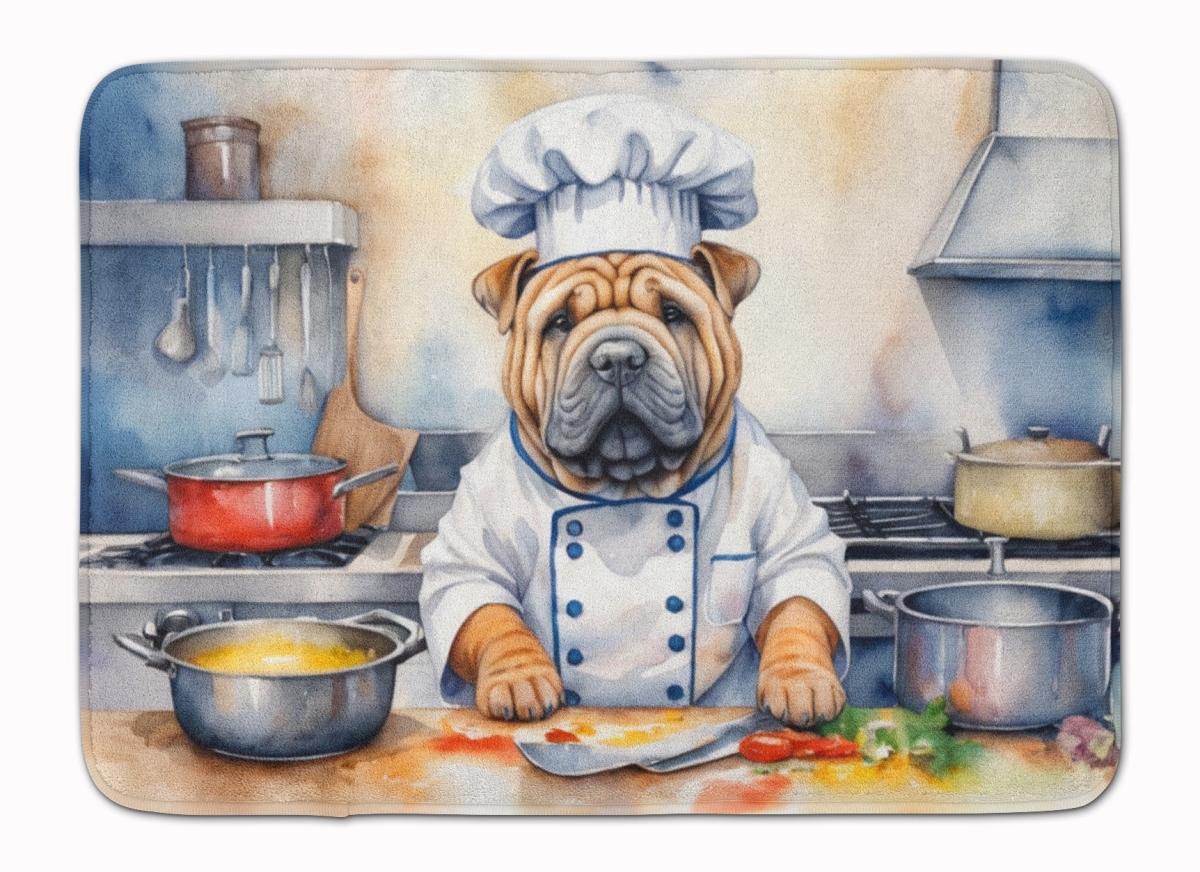 DAC6324RUG 19 x 27 in. Shar Pei The Chef Memory Foam Kitchen Mat